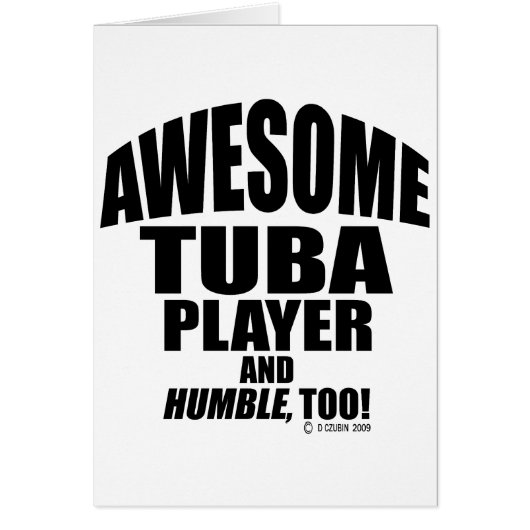 Awesome Tuba Player Cards (Front)