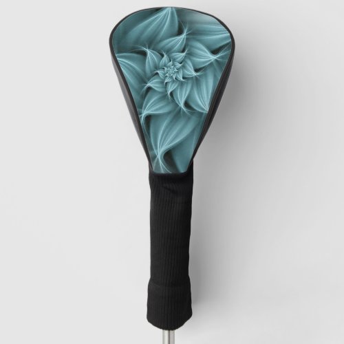 Awesome Turquoise Flower Fractal  Golf Head Cover