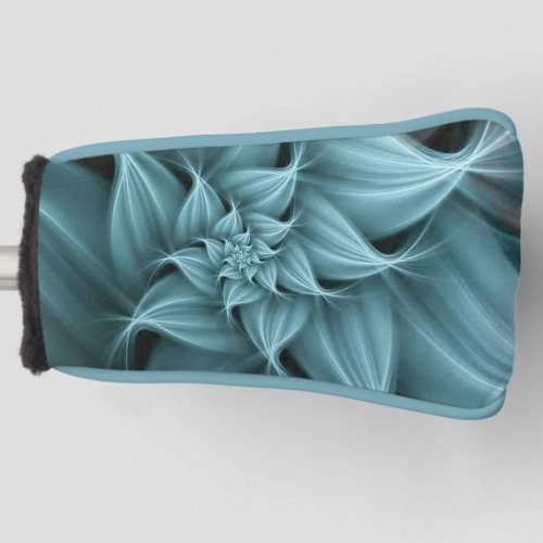 Awesome Turquoise Flower Fractal  Golf Head Cover