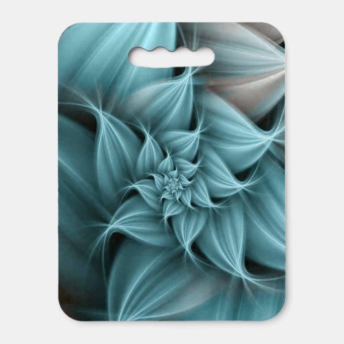 Awesome Turquoise Flower Fractal  Seat Cushion