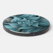 Awesome Turquoise Flower Fractal Wireless Charger (Front 2)