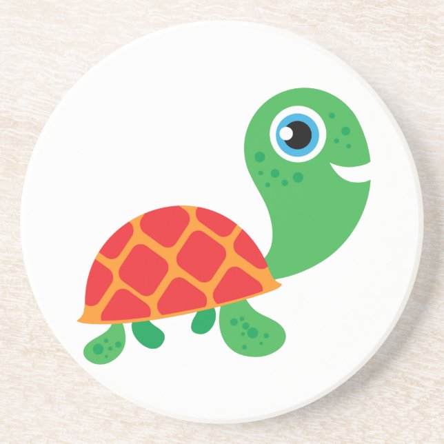 Awesome Turtle Drink Coaster (Front)