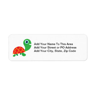 Awesome Turtle Label
