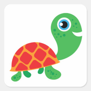Awesome Turtle Square Sticker