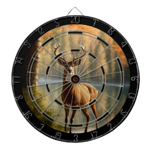 Awesome Twelve Point Buck Autumn Waters Regulation Dart Board
