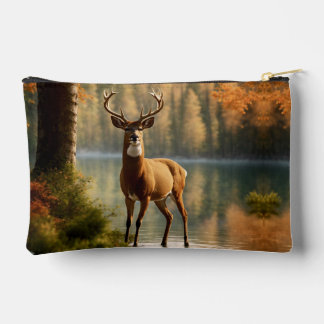Awesome Twelve Point Buck in Autumn Waters Accessory Pouch