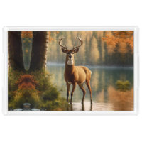 Awesome Twelve Point Buck in Autumn Waters