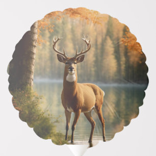 Awesome Twelve Point Buck in Autumn Waters Balloon