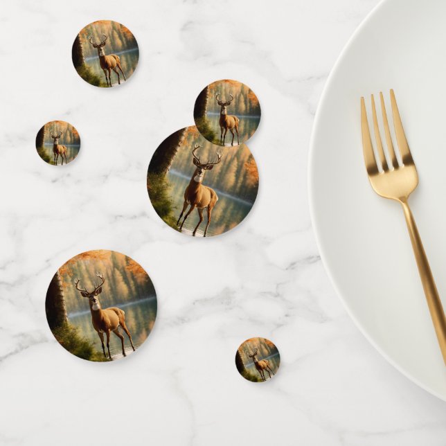 Awesome Twelve Point Buck in Autumn Waters Confetti (Group)