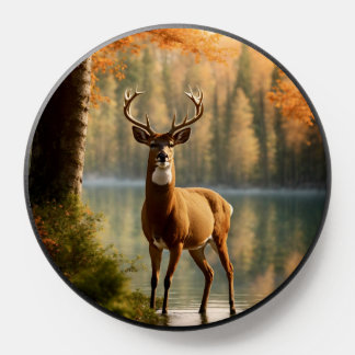 Awesome Twelve Point Buck in Autumn Waters PopSocket