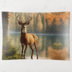Awesome Twelve Point Buck in Autumn Waters Trinket Tray