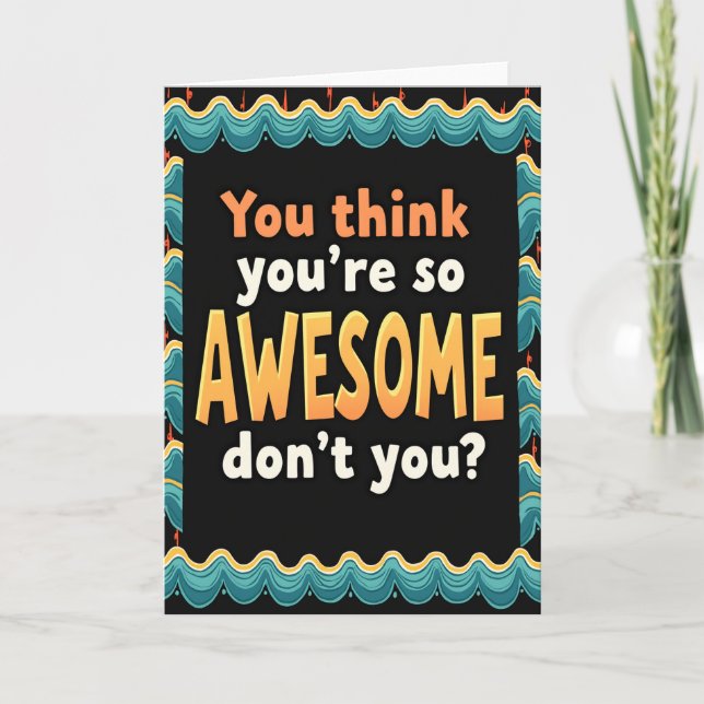 Awesome Typography Birthday Card (Front)