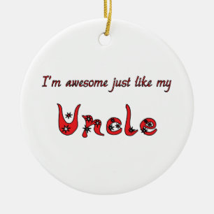 Awesome Uncle Christmas Tree Ceramic Ornament