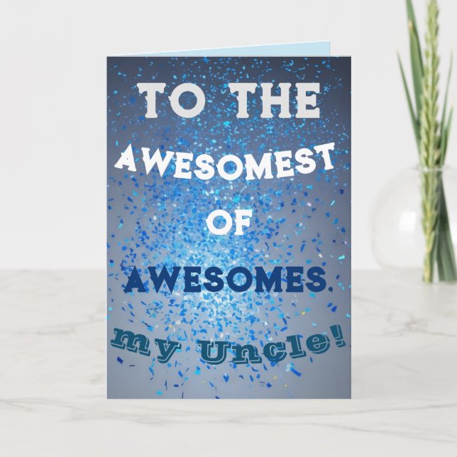 Awesome Uncle Holiday Card (Front)