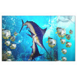 Awesome underwater world with marlin fabric