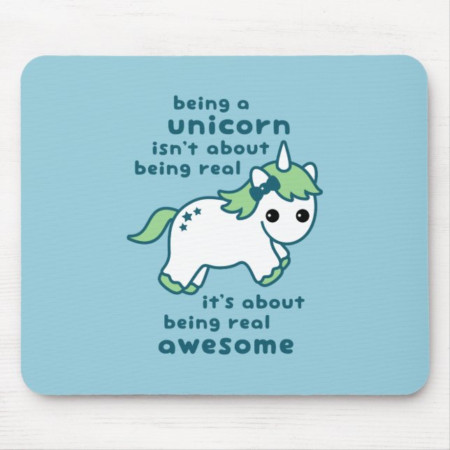 Awesome Unicorn Mouse Pad (Front)