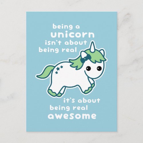 Awesome Unicorn Postcard