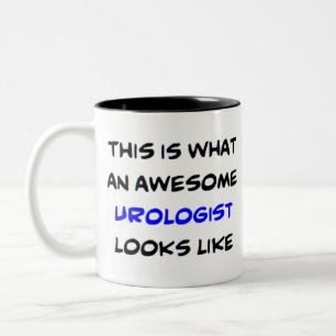 awesome urologist Two-Tone coffee mug