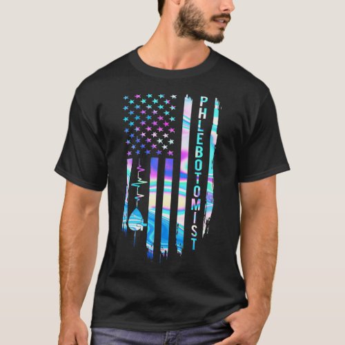 Awesome US Flag Heart Phlebotomist T_Shirt