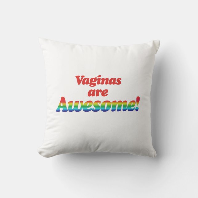 AWESOME V THROW PILLOW (Front)