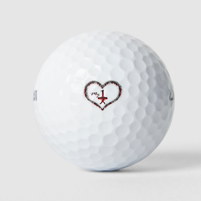 Awesome Valentines Gift -Strong Boys and Girls Golf Balls (Front)