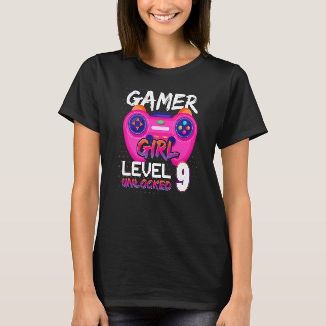 Awesome Video Games Controller Level 9 Unlocked Ga T-Shirt (Front)