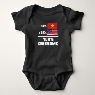 Awesome Vietnamese American Baby Bodysuit