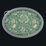 Awesome Vintage Green Floral Pattern Belt Buckle<br><div class="desc">Cream and green floral print on an antique green</div>