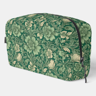Awesome Vintage Green Floral Pattern  Dopp Kit