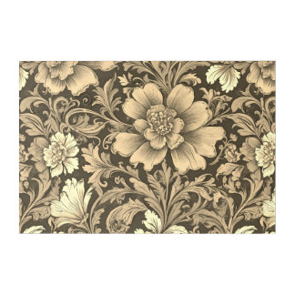 Awesome Vintage Sepia Floral Pattern Acrylic Print