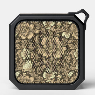 Awesome Vintage Sepia Floral Pattern Bluetooth Speaker