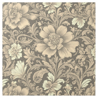 Awesome Vintage Sepia Floral Pattern Gallery Wrap