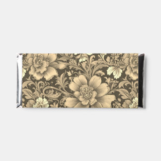 Awesome Vintage Sepia Floral Pattern  Hershey Bar Favors