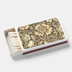 Awesome Vintage Sepia Floral Pattern Matchboxes