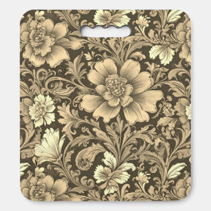 Awesome Vintage Sepia Floral Pattern  Seat Cushion