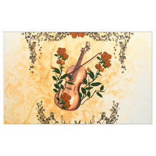 Awesome violin with violin bow fabric