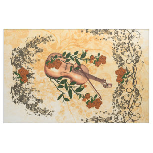 Awesome violin with violin bow fabric