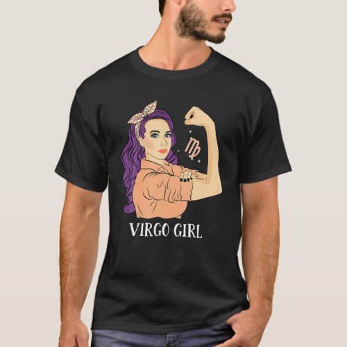 Awesome Virgo For Women Strong Zodiac Girl T_Shirt