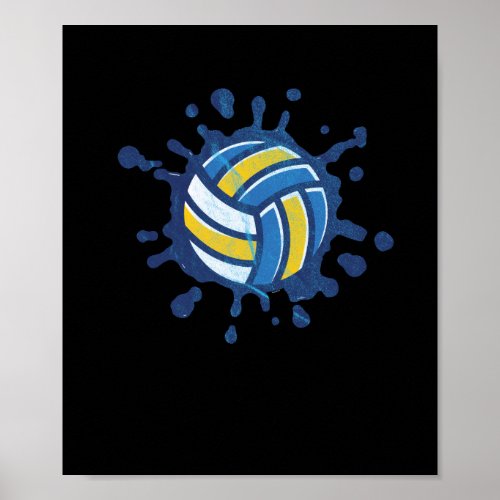 Awesome Volleyball Player Girls Women Sports Team Poster