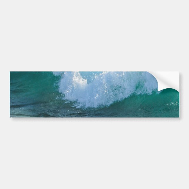 Awesome Wave sea shore nautical ocean nature Bumper Sticker (Front)