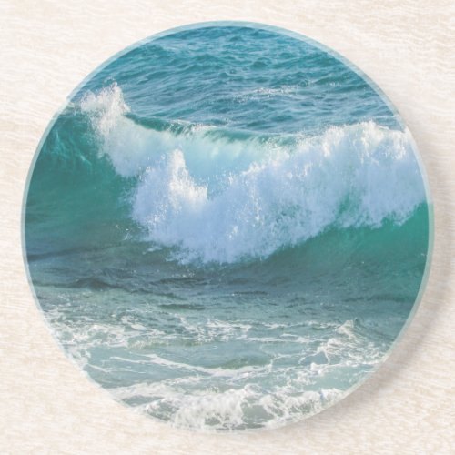 Awesome Wave sea shore nautical ocean nature Sandstone Coaster