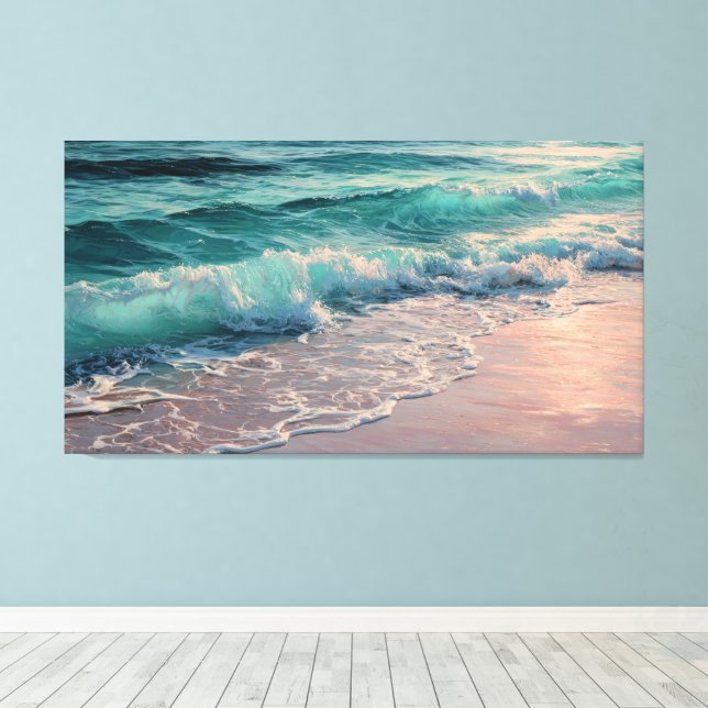 Awesome waves  canvas print (Insitu(Wood Floor))