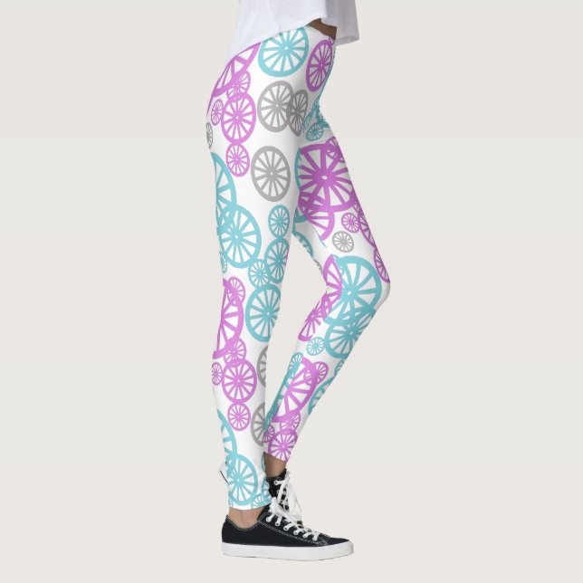 Awesome Wheel Circle Pattern Pastel Color Leggings (Right)