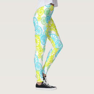 Awesome Wheel Circle Pattern Pastel Color Leggings