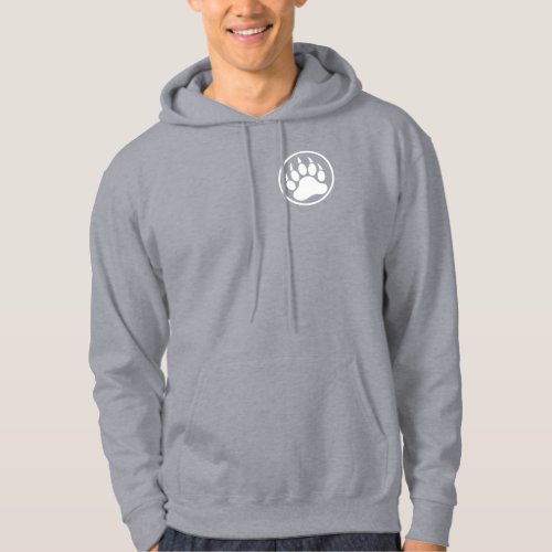 Awesome white Bear Paw back and front print Hoodie