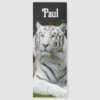 Awesome White Tiger Bookmark