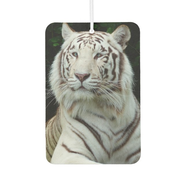 Awesome White Tiger Car Air Freshener (Front)