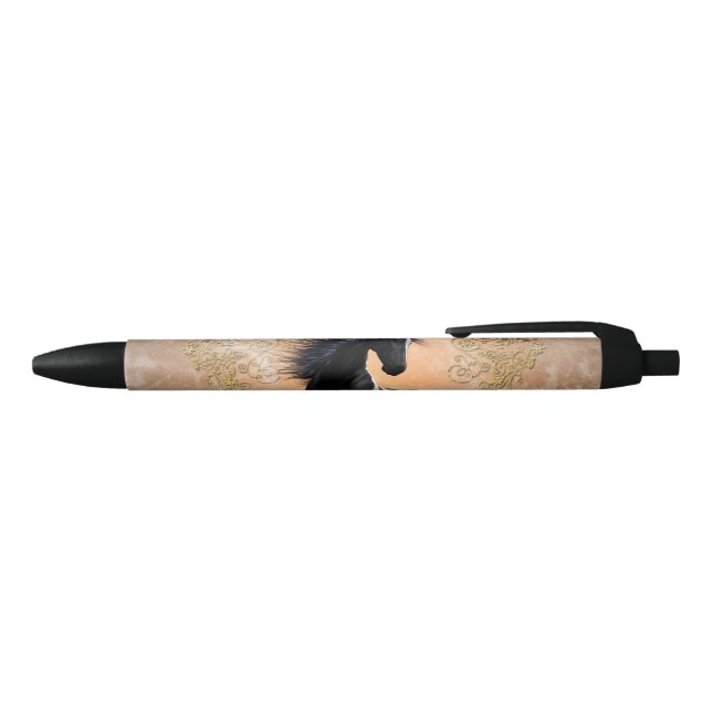 Awesome wild horse with floral elements pen (Top)