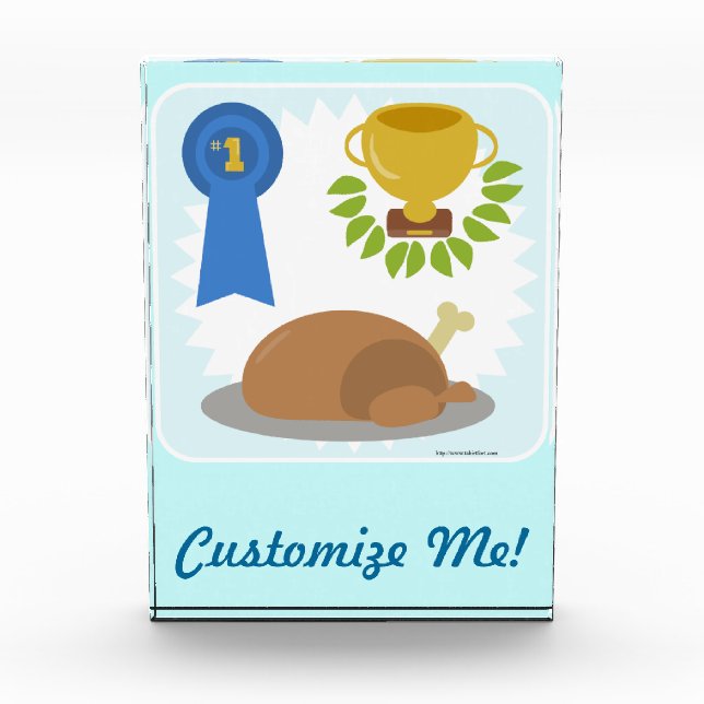 Awesome Winner Chicken Dinner Cartoon Design Award (Front)