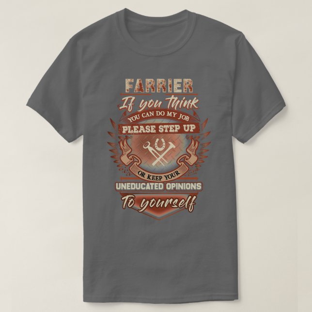 Awesome Witty Farrier T T-Shirt (Design Front)